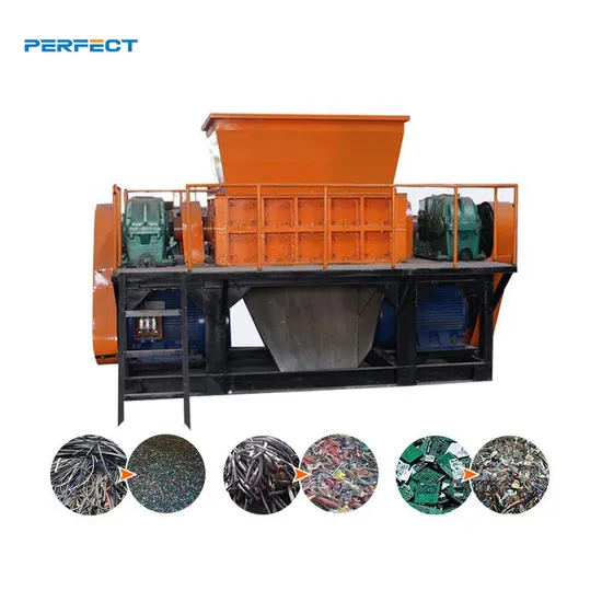 Twin Shaft Heavy-Duty Tyre Crusher Metal Recycling Rubber Shredder